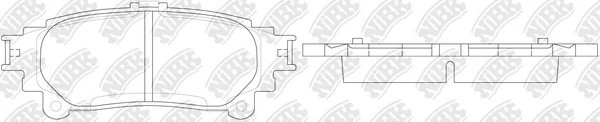 Колодки тормозные дисковые LEXUS RX 2008-2015 PN1846 PN1846 NIBK