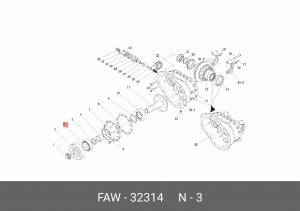 Подшипник конический роликовый 32314 МОД 32314 FAW