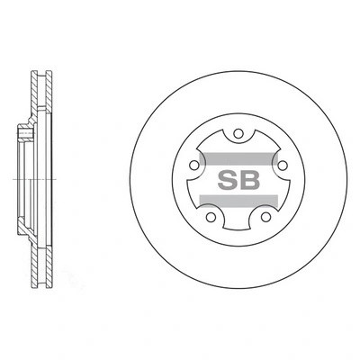 Диск тормозной HYUNDAI Starex H-1 (97-) передний (1шт.) SANGSIN SD1029 SANGSIN