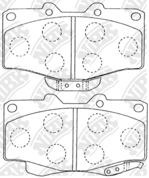 Колодки тормозные TOYOTA Hilux (97-) передние (4шт.) NIBK PN1219 NIBK