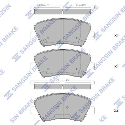 Колодки тормозные HYUNDAI i30/ELANTRA 11-/CEED 12- передние SP1400 SP1400 SANGSIN