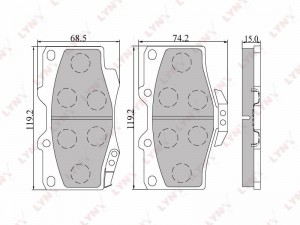 Колодки тормозные дисковые передние BD-7501 LYNXAUTO