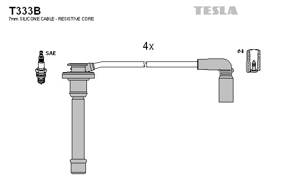 провод высоковольтный (к-т)!\ Lifan Breez/Smily/Solano T333B TESLA