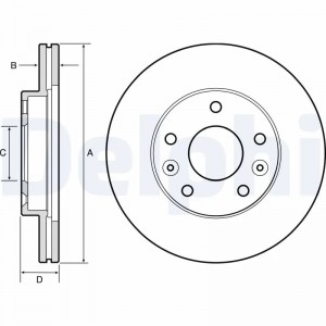 BG4455 диск тормозной передний! вентилируемый D44.1\ Renault Duster 1.6/2.0 11>, BG4455 DELPHI