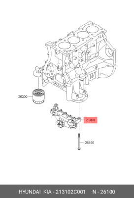HYUNDAI/KIA НАСОС МАСЛЯНЫЙ, GENESIS COUPE 10- 213102C001 MOBIS