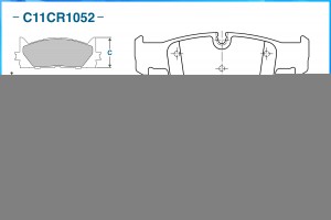 Тормозные колодки передние Low Metallic C11CR1052 C11CR1052 CWORKS