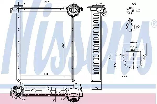 радиатор печки!\ Citroen C3, Peugeot 308 1.4-2.0i/HDi 07> 71162 NISSENS