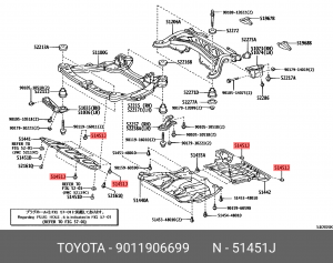 болт крепления бампера!\ Toyota 90119-06699 TOYOTA