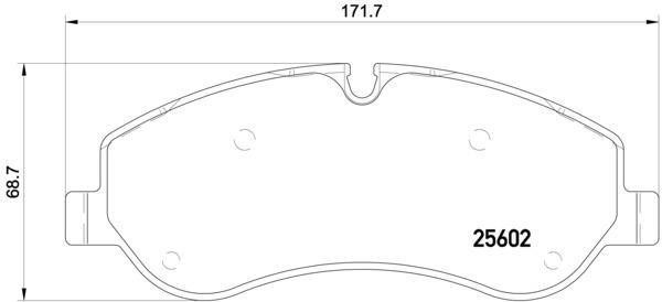 Колодки тормозные FORD Transit (14-) передние (4шт.) BREMBO P24152 BREMBO