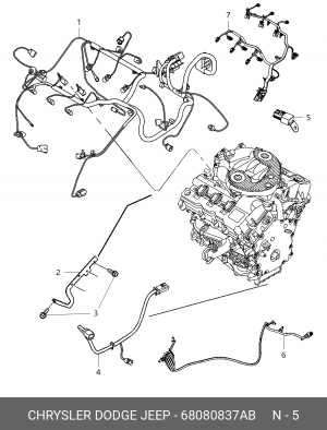 Конденсатор  68080837AB 68080 837AB CHRYSLER