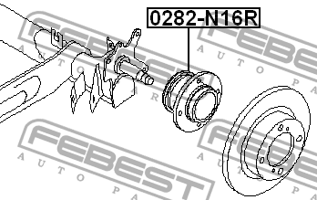 Ступица 0282-N16R 0282-N16R FEBEST