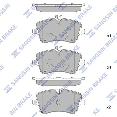 Колодки тормозные дисковые MB W203/S203/CL203/C209 1.6-2.0/2.0CDi/2.2CDi 00 SP21 SP2191 SANGSIN