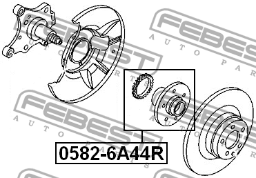 Ступица 0582-6A44R 0582-6A44R FEBEST