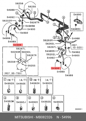 БОЛТ С ОТВ.,ТОРМОЗН.МАГИСТРАЛИ MB082326 MB082326 MITSUBISHI