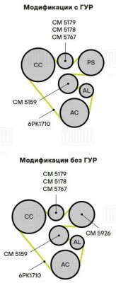 Ролик привод. ремня Peugeot 406 (99-) 1.8i/2.0i/2.2i [EW7;10;12J] (только ролик  CM 5178 TRIALLI