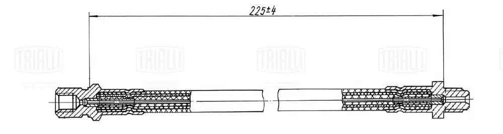 Шланг сцепления для а/м ВАЗ 2101 "TRIALLI" L=225 мм BF011 TRIALLI