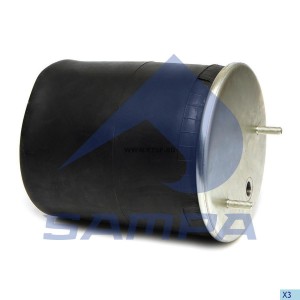 Пневморессора BPW ROR (пластиковый стакан) (2 шп.M12,1 отв.штуц. M22х1.5мм) SAMP SP 55941-KP SAMPA