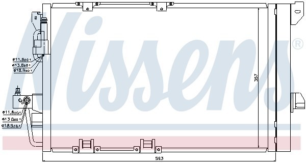 BH7402319=VL818047=OL5326 [1850073] !радиатор конд.\ Opel Astra G all 02> 94650 NISSENS