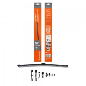 Щетка стеклоочистителя задняя бескаркасная 350мм (14) 8 адаптеров AWB-R-350 AIRLINE