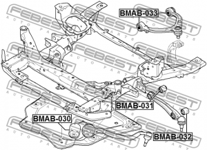 Сайлентблок нижн заднего рычага BMW X5 E70 BMAB-031 BMAB-031 FEBEST