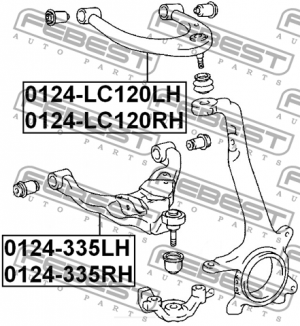 Рычаг верхн левый TOYOTA LAND CRUISER PRADO 120 0124-LC120LH 0124-LC120LH FEBEST