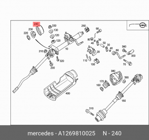 подшипник рулевой колонки!\ MB W202/W210 A 126 981 00 25 MERCEDES BENZ
