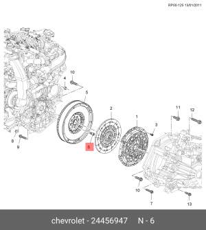 БОЛТ М11 24456947 GENERAL MOTORS