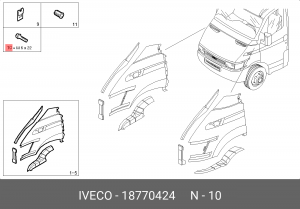 БОЛТ С ШЕСТИГРАННОЙ ГОЛОВКОЙ 18770424 IVECO