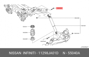 БОЛТ, ДВУХГРАННАЯ ГОЛОВКА, ННД-6ММ 11298-JA01D 11298-JA01D NISSAN