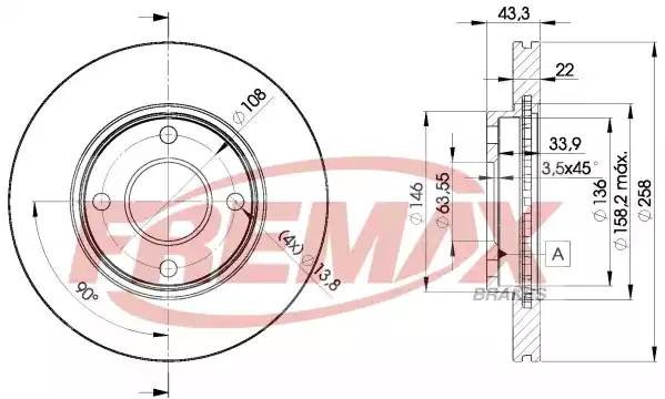 диск тормозной передний!\ Ford Focus/Fiesta all 95> BD5344 FREMAX