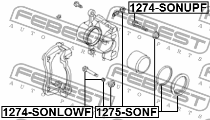 Ремкомплект передн суппорта HYUNDA ix35, SONATA 10- 1275-SONF 1275-SONF FEBEST