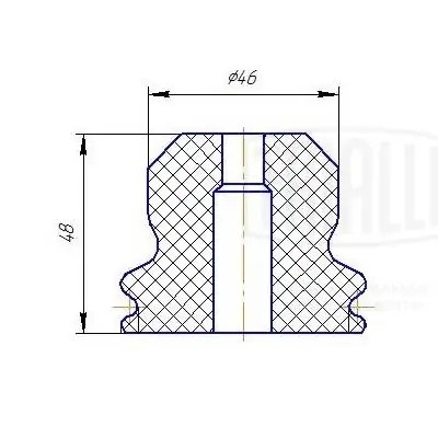 Буфер отбойник 1 шт.+кожух 1 шт. универс. кмпл. d10/h48 полиуретан BCS1048 BCS 1048 TRIALLI