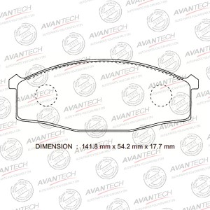 Колодки тормозные дисковые Avantech передние (противоскрипная пластина в компл.) AV724 AVANTECH