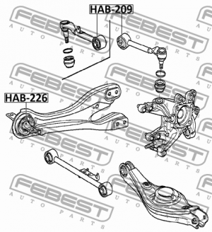 САЙЛЕНТБЛОК ПЕРЕДНИЙ ЗАДНЕГО РЫЧАГА подходит для HONDA ODYSSEY RL5 2011-2011 [EU HAB226 FEBEST