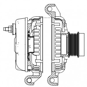 Генератор для а/м Chevrolet Malibu (18-) 2.0T 150A (LG 0505) LG 0505 START VOLT