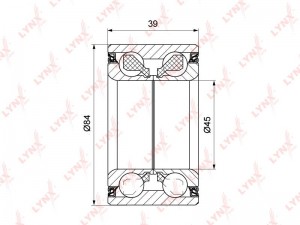 MB VITO (638)  96> 45x84x39 перед и задн WB-1162 LYNXAUTO