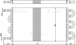 Радиатор масл. доп. АКПП для а/м с двиг. 1.5L-1.8L универсальный LOC3113 LOC 3113 LUZAR