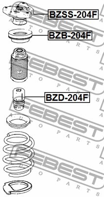 ОПОРА ПЕРЕДНЕГО АМОРТИЗАТОРА подходит для MERCEDES BENZ GLK-CLASS 204 4 MATIC 20 BZSS-204F FEBEST