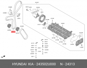 ПОЯС-ВРЕМЯ 24350-2U000 243502U000 HYUNDAI KIA