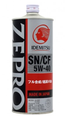 Масло моторное IDEMITSU ZEPRO EURO SPEC F-S 1849-001 5W40 синт.1л 1849001 IDEMITSU