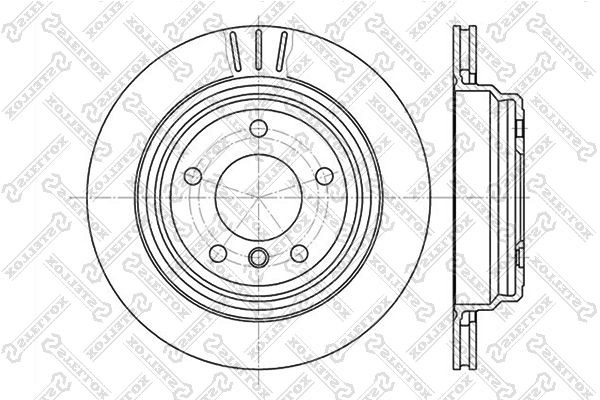 диск тормозной задний!\BMW E39 2.3-4.0 M51/M52/M54/M57/M62 95> 6020-1539V-SX STELLOX