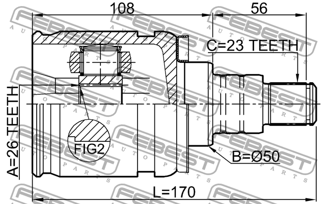 ШРУС внутренний правый к-кт!\ Lexus RX300/330/350 03-08 0111-GSU35LH FEBEST