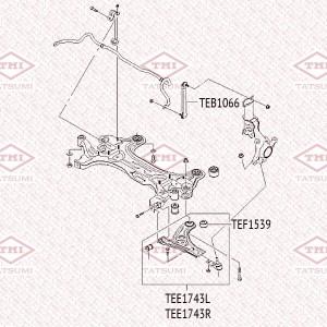 Тяга стабилизатора передняя L/R CHEVROLET Aveo/Kalos/Rezzo 00- TEB1066 TEB1066 TATSUMI