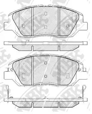 Колодки тормозные HYUNDAI Santa Fe (12-) KIA Sorento (12-) передние (4шт.) NIBK PN0446 NIBK