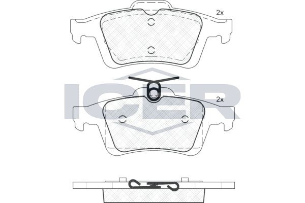 181744 колодки дисковые задние!\ Mazda 5 1.8i-2.0i/2.0D 05> 181744 ICER