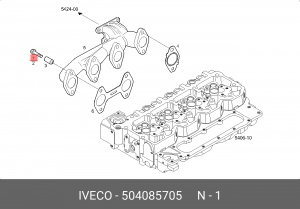 болт! M10x1.5x65\IVECO 504085705 IVECO