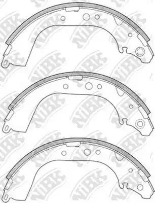 Колодки тормозные NISSAN Pathfinder (98-) (3.3/3.5) задние барабанные (4шт.) NIB FN2305 NIBK