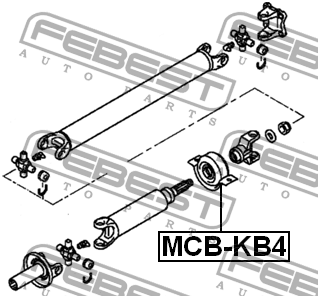 Подшипник опоры карданного вала MITSUBISHI L200 05- MCB-KB4 MCB-KB4 FEBEST