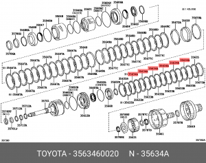 35634-60020 ДИСК ФРИКЦИОННЫЙ АКПП 35634-60020 TOYOTA