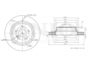 Диск тормозной задний BRD-20536 UNIO
